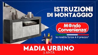 Istruzioni di montaggio Madia 3A Urbino  MONDO CONVENIENZA [upl. by Zarah]