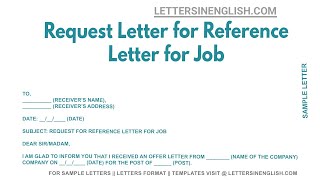 Request Letter For Reference Letter For Job  Sample Letter Requesting Reference Letter for Job [upl. by Joyce9]