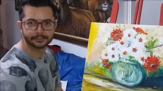 O poder da cor 2 Demonstração de Pintura impressionista Floral [upl. by Kylie]