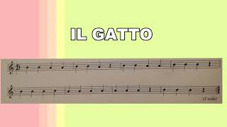 IL GATTO  base musicale note sila per strumenti didattici in do [upl. by Chi]