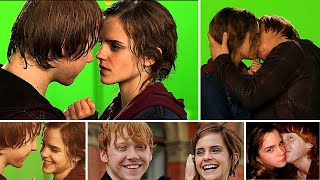 Ron and Hermiones First Kiss Behind The Scenes Harry Potter Behind the Scenes Kissing Scenes [upl. by Katzir]