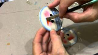 Painting a Snowman Ornament [upl. by Leeanne]