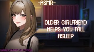 ASMR ROLEPLAY ♡older girlfriend helps you fall asleep♡ binauralF4A [upl. by Miehar]