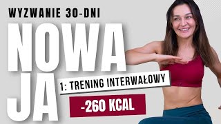 1 ODCHUDZAJĄCY trening interwałowy dla początkujących  30dniowe wyzwanie NOWAJA [upl. by Alma292]