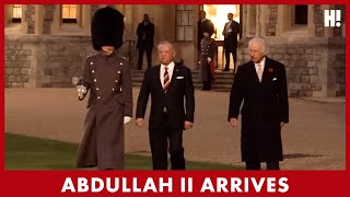 Huge WELCOME as King hosts King Abdullah II of Jordan at Windsor Castle  HELLO [upl. by Dearman43]