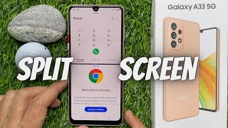 How to Split Screen on Samsung Galaxy A33 5G [upl. by Thomajan]