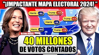 ¡¡¡INCREÍBLES RESULTADOS DE VOTACIÓN TEMPRANA ¡Impactante Mapa Electoral 2024 Kamala vs Trump [upl. by Hulburt]