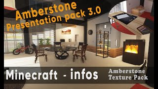 Minecraft  Pack réaliste Amberstone 30 présentation [upl. by Onairda410]