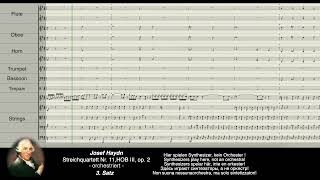 Haydn Digital Streichquartett Nr 11 opus 2  orchestriert [upl. by Jephum375]