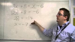 GCSE Maths from Scratch 1405 Equations with Unknowns on Both Sides [upl. by Nerrag612]