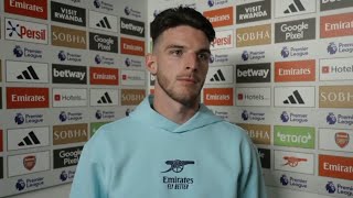 Declan Rice Post Match Interview  Arsenal 11 Brighton Rice quotOn his first Red Cardquot [upl. by Alexine]