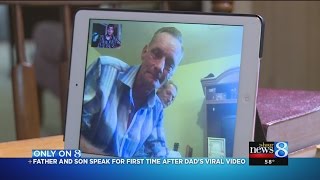 Homeless man in viral video reunites with son [upl. by Arrol]