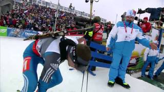 CZE \ IBU World Championships Biathlon 2013 2 Sprint Men 6 of 6 [upl. by Anelahs]