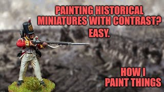 Painting Napoleonic British Infantry With Mostly Contrast How I Paint Things [upl. by Adin644]