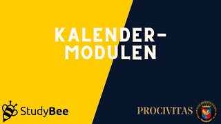 StudyBee Del 11  Kalendermodulen [upl. by Tnerual442]