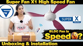 Super Fan X1 Series  High Speed Fan  Unboxing amp installation  Tamil [upl. by Jervis]