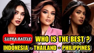 SUPRA BATTLE‼️ INDONESIA x PHILIPPINES x THAILAND Harashta Haifa Kasama Suetrong Alethea Ambrosio [upl. by Sokairyk]