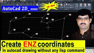 Create ENZ coordinates in autocad drawing without any lisp command aaosikhenautocad [upl. by Abigail]