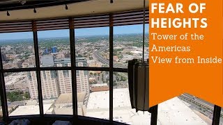 Fear of Heights  Tower of the Americas Restaurant  San Antonio Texas [upl. by Lenette635]