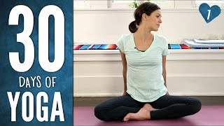 Day 1  Ease Into It  30 Days of Yoga [upl. by Suoirrad758]