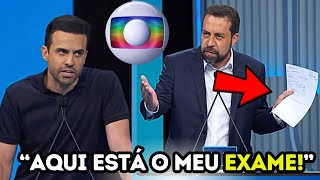 Boulos apresenta Exame Toxicológico Ao Vivo no DEBATE da Globo e leva Advertência [upl. by Nunes]