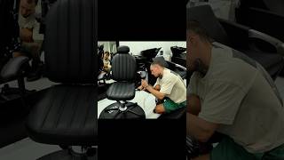 ASMR Barber Chair Unboxing  Satisfying Sounds of Setup [upl. by Ajroj]