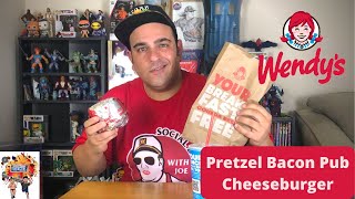 Wendys New Pretzel Bacon Pub Cheeseburger Unboxing amp Review [upl. by Nirret]