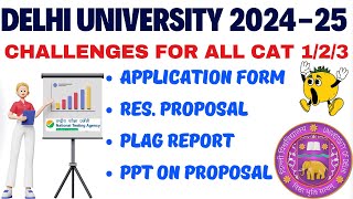 Delhi University PhD Admission 2024 II Be CAUTIOUS in filling APP form [upl. by Adiam]