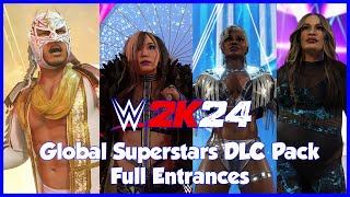 WWE 2K24  Global Superstars DLC Pack  Full Entrances [upl. by Leonard560]