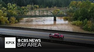 Russian River reaches flood stage as North Bay receives record rain during atmospheric river [upl. by Bores]