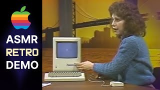 Unintentional ASMR 💾 Relaxing Retro Macintosh Demonstration 1984 [upl. by Nimsaj914]