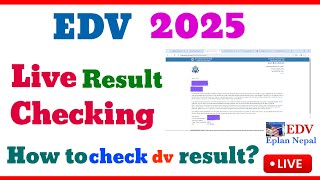 How to check dv result  dv lottery result 2025 live [upl. by Nosro792]