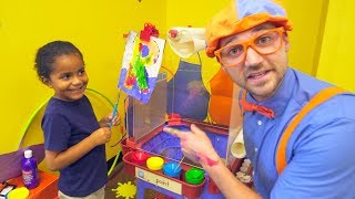 Blippi at the Play Place  Learn About Professions for Children [upl. by Einnod]