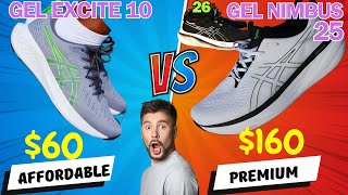 I compared Asics 160 and 60 running shoes nimbus26 Nimbus25 gelexcite10 gelexcite10vsnimbus26 [upl. by Quince54]