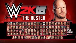 WWE 2K16 Roster Concept Prediction  Largest Roster Ever 120 Superstars WWE ECW WCW amp NXT [upl. by Milla]