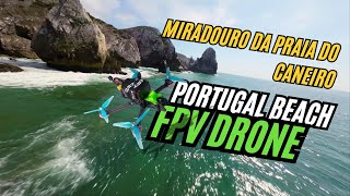 Miradouro da Praia do Caneiro  FPV drone Portugal atlantic dji dronevideo ocean [upl. by Bosch]