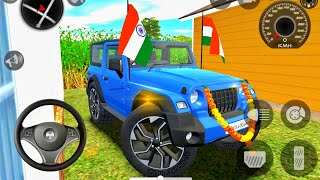 Indian Cars Simulator 3D  Mahindra Thar gadi game 13 Realistic Car Game [upl. by Nnil]