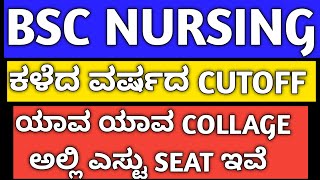 BSC NURSING ADMISSION PROCESS 2024KCET 2024CUTOFF LIST 2023BSC NURSINGKEAKANNADASEAT MATRIX [upl. by Epolenep]