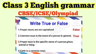 Class 3 English grammar class 3 English English grammar worksheet class 3 grade 3 [upl. by Ahsikel]