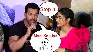 john abraham Making Fun Of Mouni roy  Romeo Akbar Walter trailer launch [upl. by Enetsirhc]