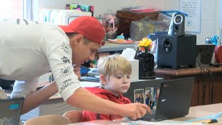 RoseHulman students visit local schools to teach programming [upl. by Yhtac]