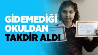 Hiç gidemediği okulundan takdir aldı [upl. by Novets]