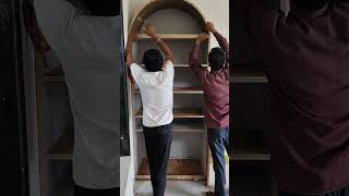 Study Table round shape making carpentry youtubeshorts furniture [upl. by Labannah726]