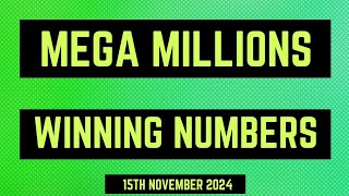 Mega Millions Winning Numbers 15th November 2024 [upl. by Tarkany199]