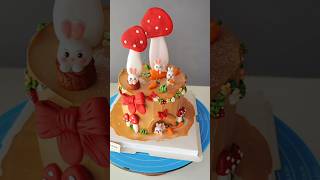 Mushroom🍄 কেক 🍰 design 🎉 করলাম 🤗🤭।।shorts trending cake facts amazing video [upl. by Stephenie341]