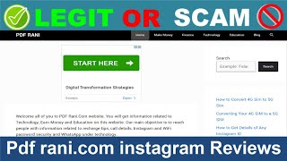 Pdf rani com instagram Reviews  Jun 2024 Beware of Scam Watch Now [upl. by Lothar]