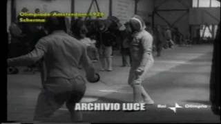 Scherma Spada Gaudins Epee at the Olympics 1928 [upl. by Jeffers]