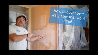 Texturing over wallpaper that wont strip [upl. by Ettegroeg]