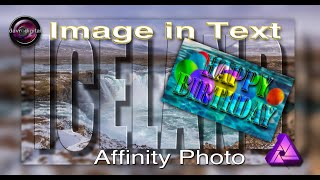 Easy way to put an Image inside text using Affinity Photo [upl. by Lunseth]