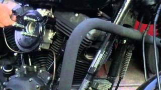 2002 Twin Cam FXD 108 port matching amp HSR42 Mikuni carburetor install Harley [upl. by Ahsael]